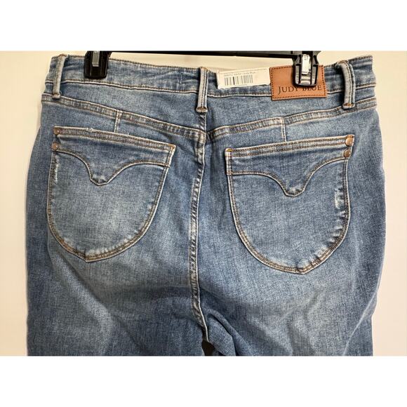 Judy Blue Women's End Game Hi-Rise Tummy Control Skinny Jeans Raw hem size 15/32 - Picture 3 of 8